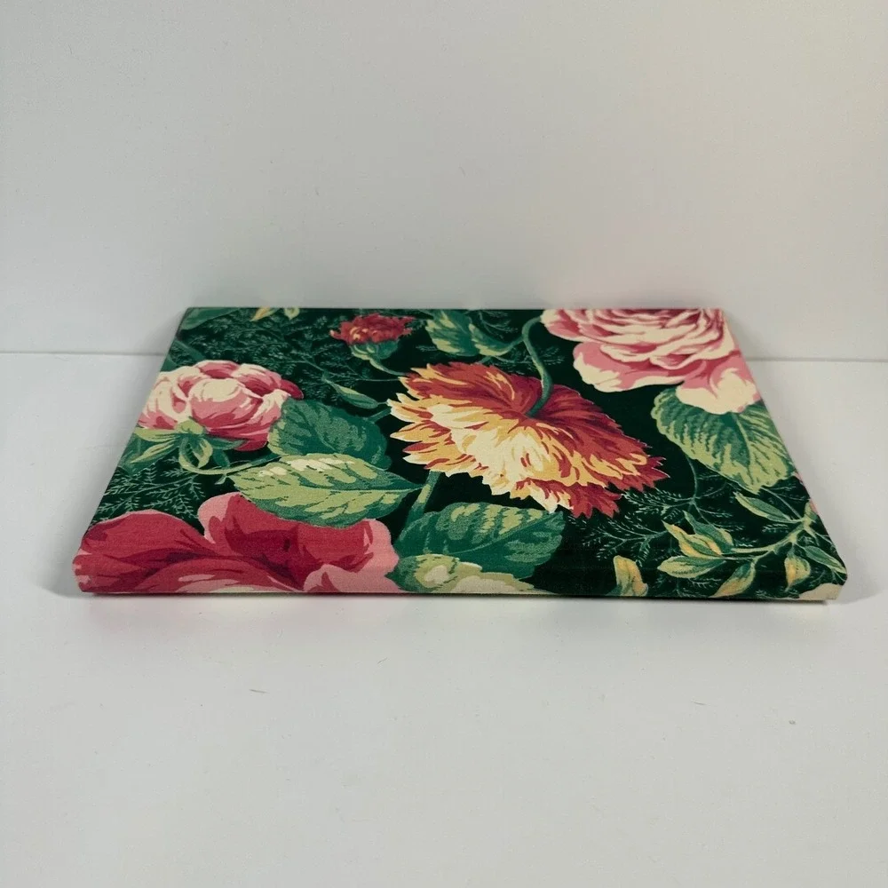 Vintage Lined Journal Floral Fabric Cover 5.5 x 8.5